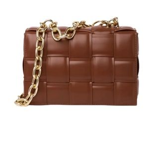 VICI Brown Woven Chain Handbag